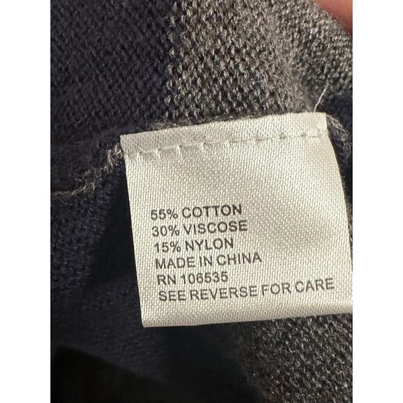 Central Park West REVOLVE Navy Dark Gray Striped Shoulder Cut-Out Sweater Small - Picture 4 of 5